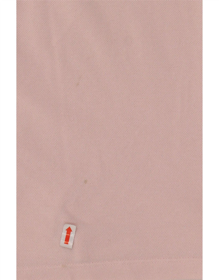 LACOSTE Womens Slim Fit Long Sleeve Polo Shirt Size 44 Large Pink Cotton