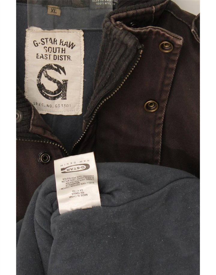 G-Star Mens Parka Jacket UK 42 XL Grey Cotton