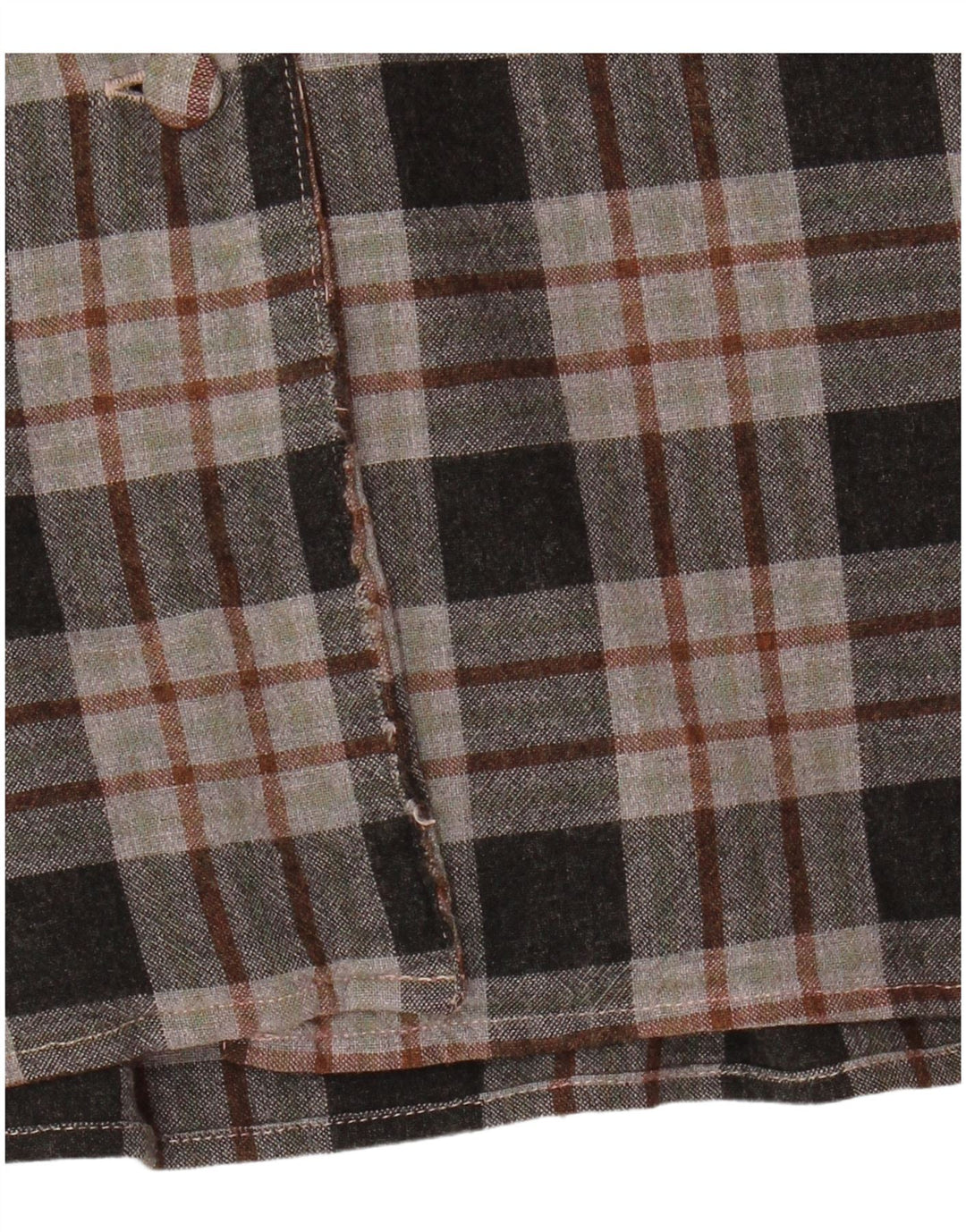 Benetton Womens Flannel Shirt UK 12 Medium Grey Check Viscose