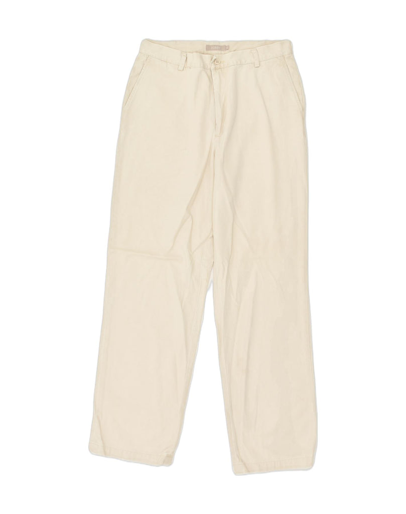 J. CREW Womens Straight Chino Trousers US 10 Large W32 L31 Beige Cotton | Vintage J. Crew | Thrift | Second-Hand J. Crew | Used Clothing | Messina Hembry 