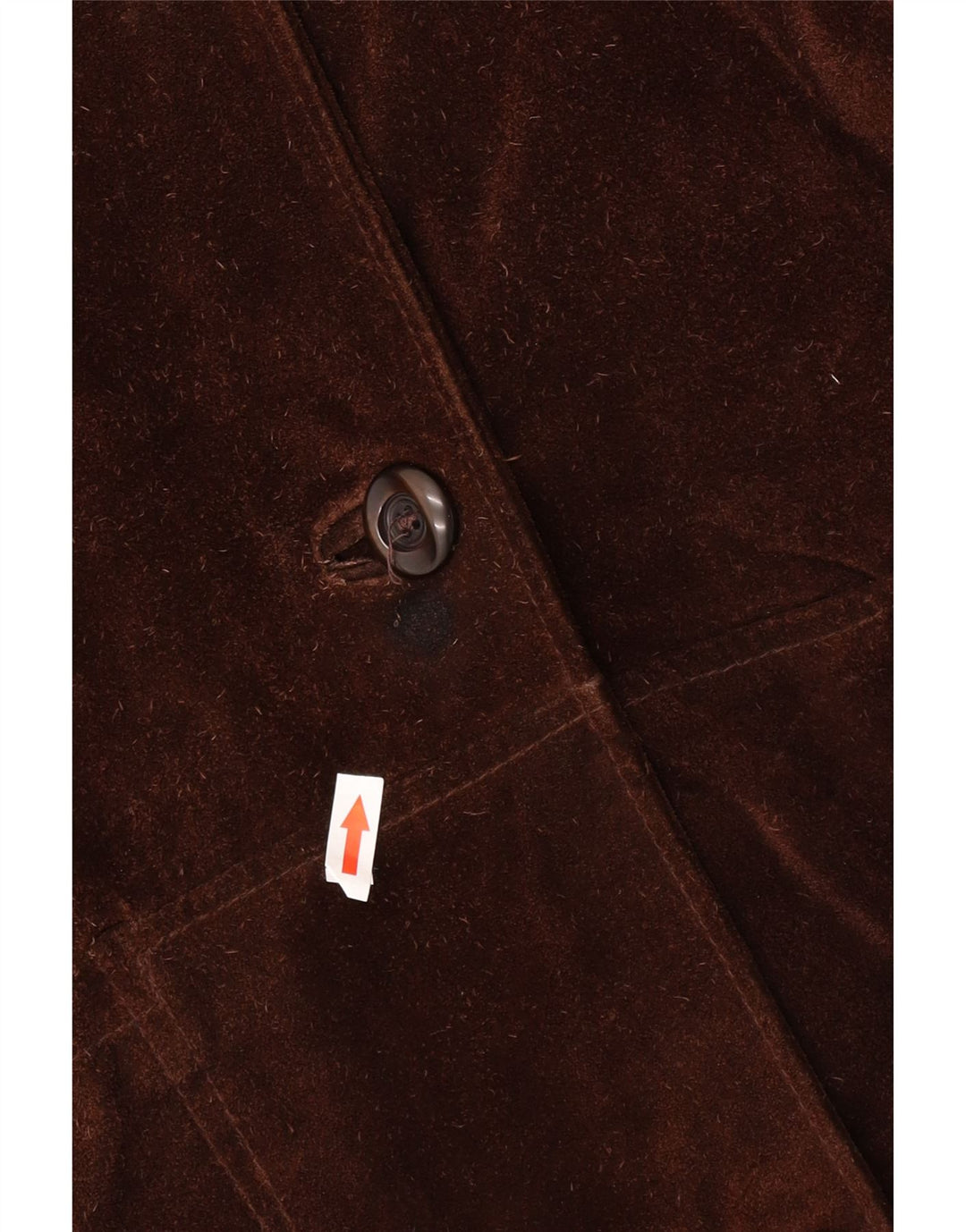 Vintage Womens Suede Overcoat UK 18 XL Brown Leather