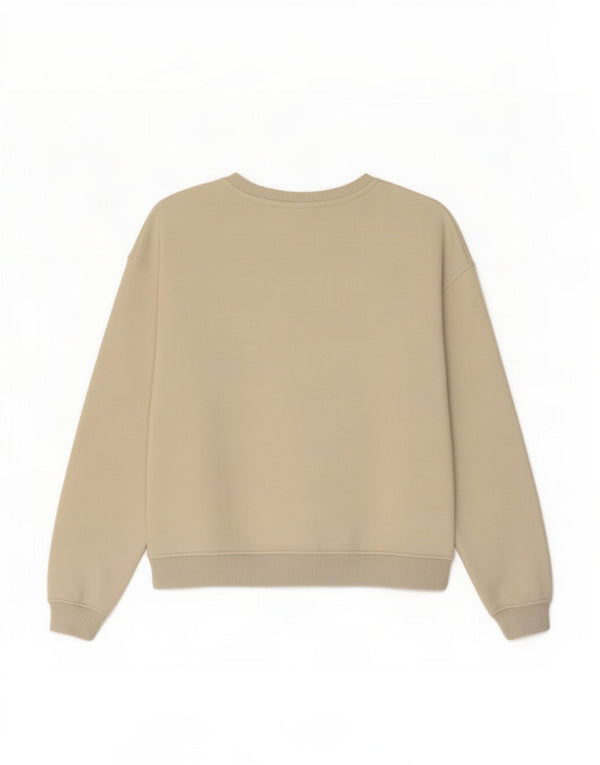 Calvin Klein Jeans Girls Graphic Sweatshirt Jumper 15-16 Years Beige Cotton
