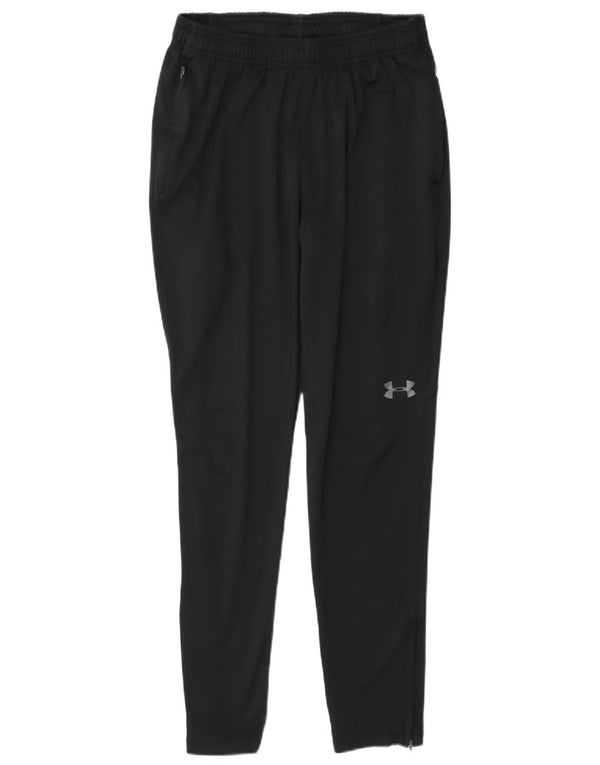 Under Armour Mens Fitted Tracksuit Trousers Medium Navy Blue Polyester