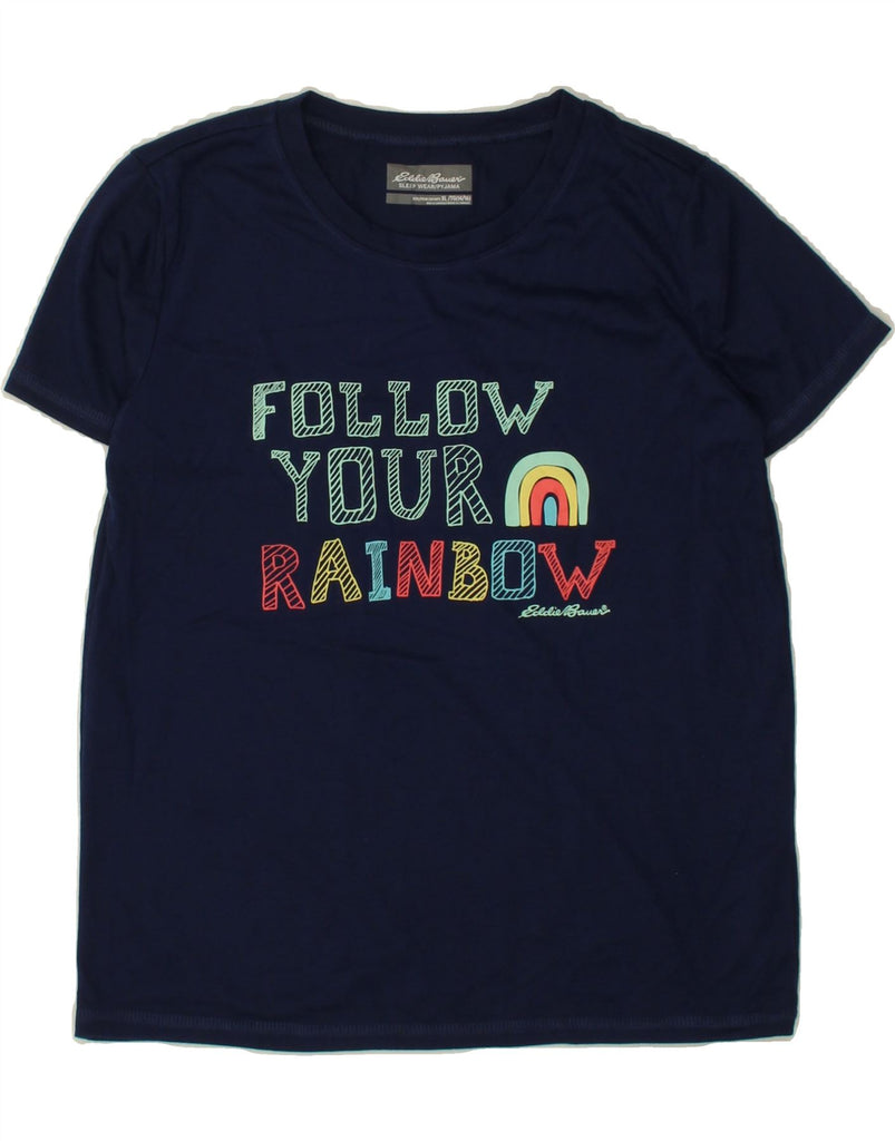 EDDIE BAUER Boys Sleepwear Graphic T-Shirt Top 14-15 Years XL Navy Blue Vintage Eddie Bauer and Second-Hand Eddie Bauer from Messina Hembry 