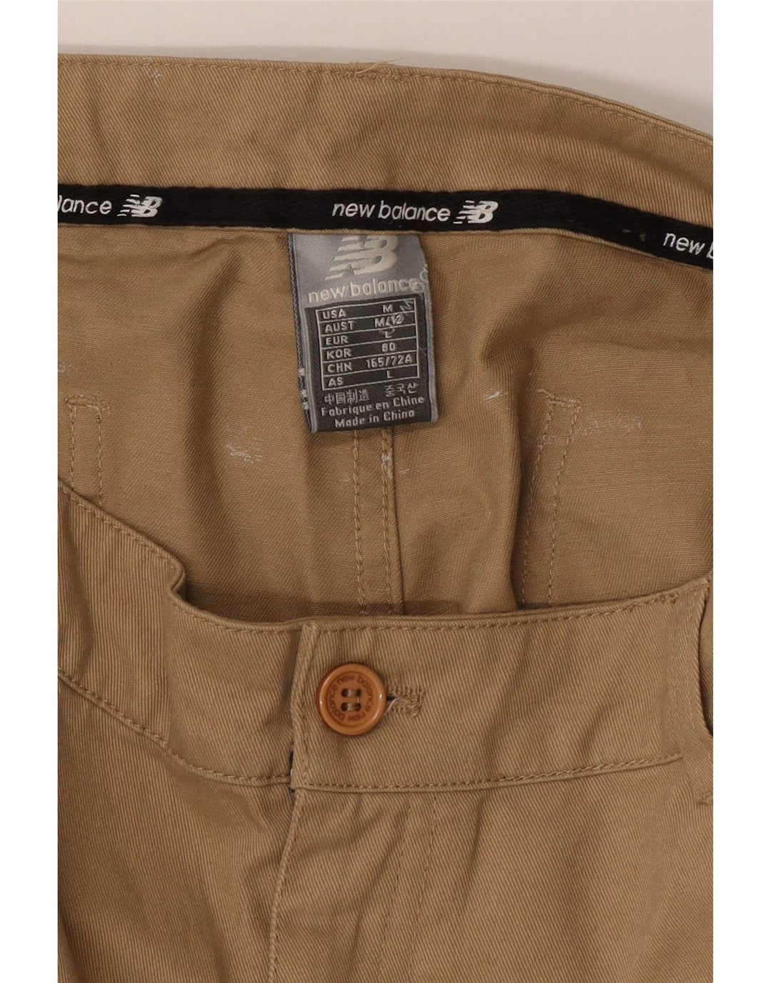 New Balance Womens Capri Trousers Medium W32 L18 Beige Cotton
