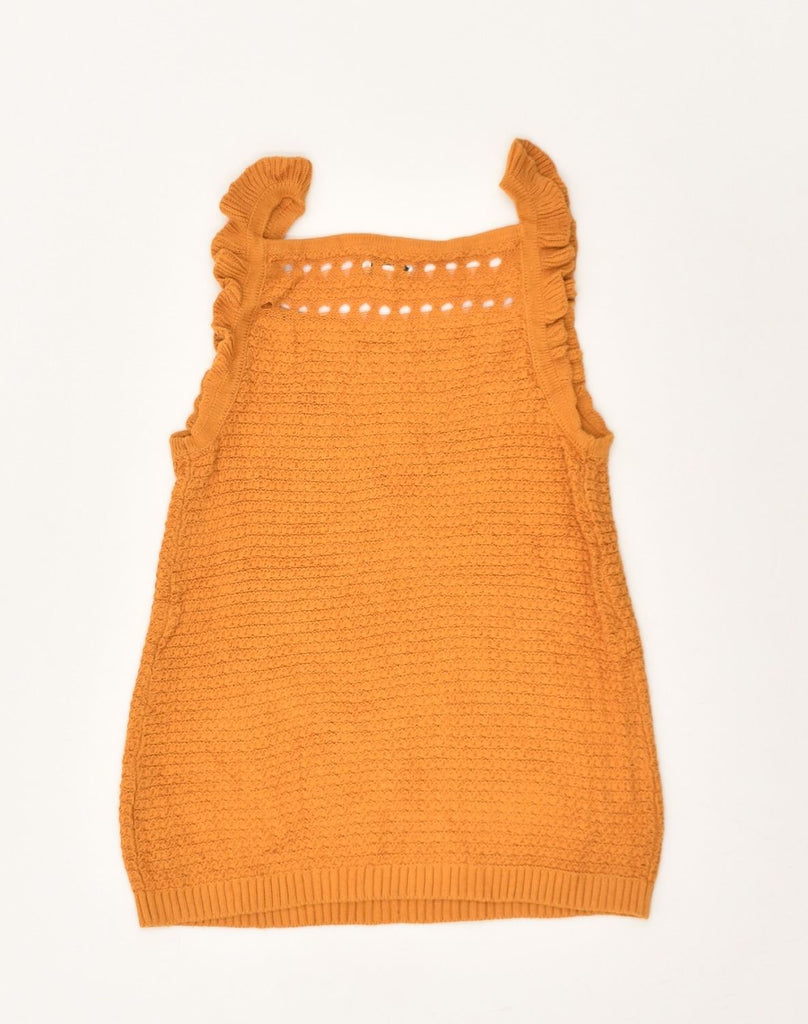 J. CREW Womens Knit Cami Top UK 4 XS Orange Cotton | Vintage J. Crew | Thrift | Second-Hand J. Crew | Used Clothing | Messina Hembry 