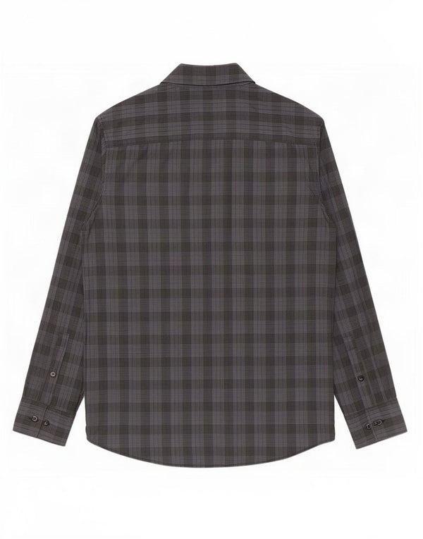Calvin Klein Mens Modern Fit Shirt Small Grey Check Cotton