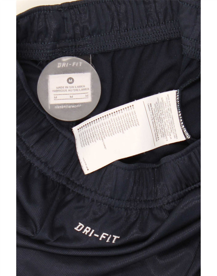 Nike Mens Dri Fit Sport Shorts Medium Navy Blue Striped Polyester