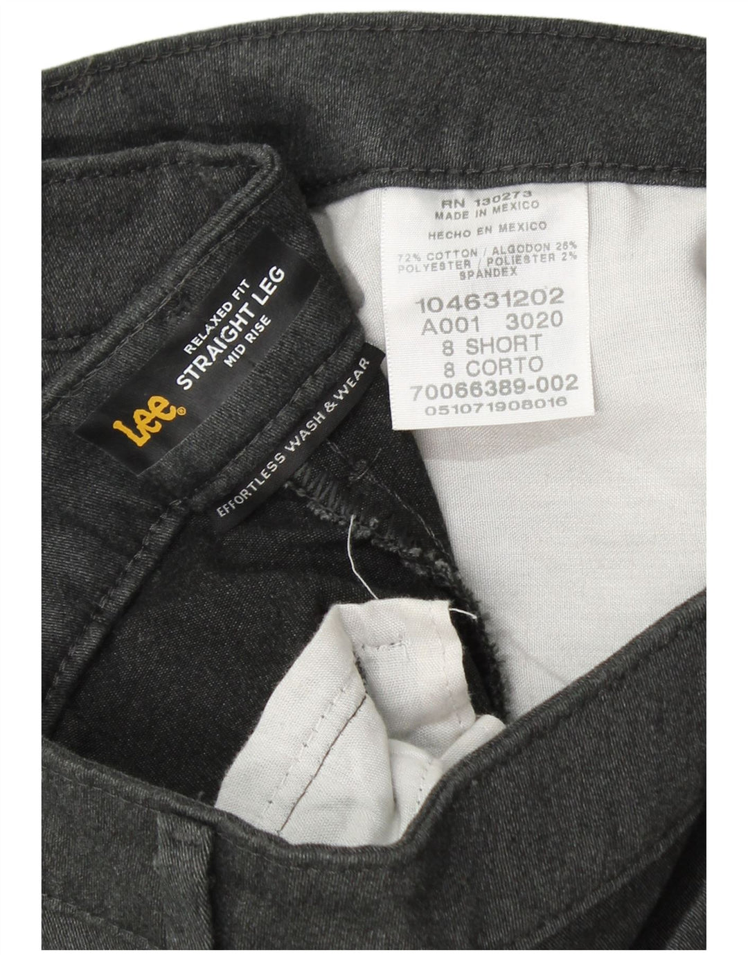 LEE Womens Mid Rise Relaxed Fit Casual Trousers US 8 Medium W30 L30 Grey