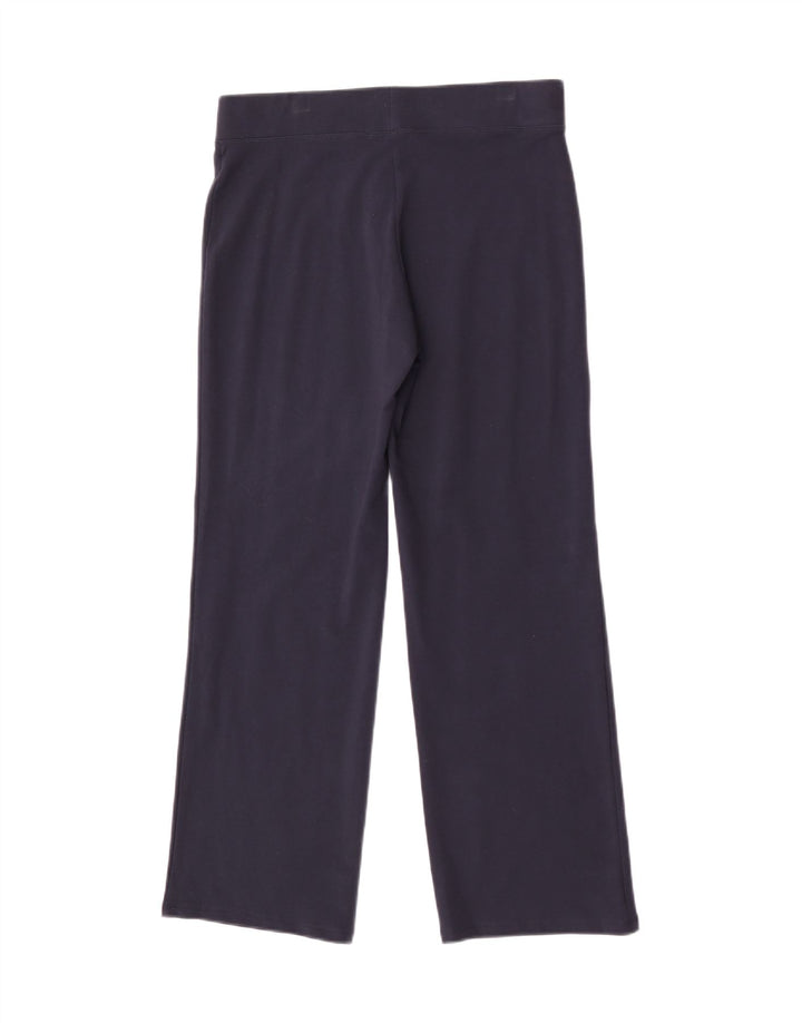 Marks & Spencer Womens Tracksuit Trousers UK 12 Medium Navy Blue Cotton