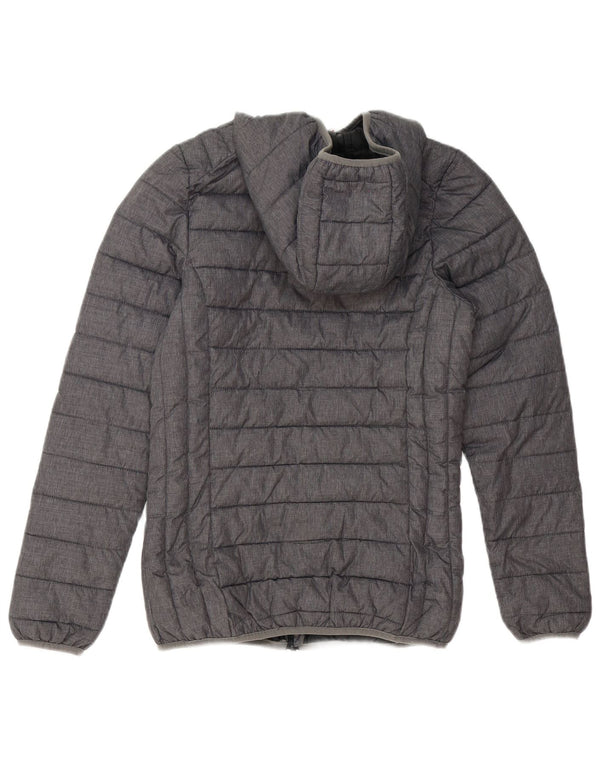 Ellesse Womens Hooded Padded Jacket UK 6 XS Grey Polyester