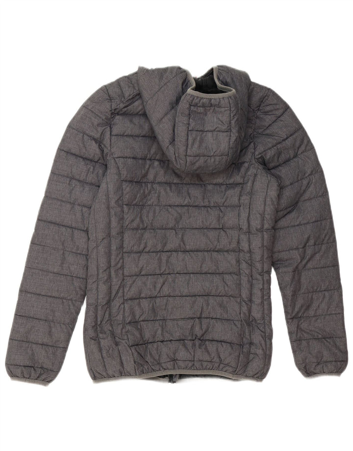 Ellesse Womens Hooded Padded Jacket UK 6 XS Grey Polyester