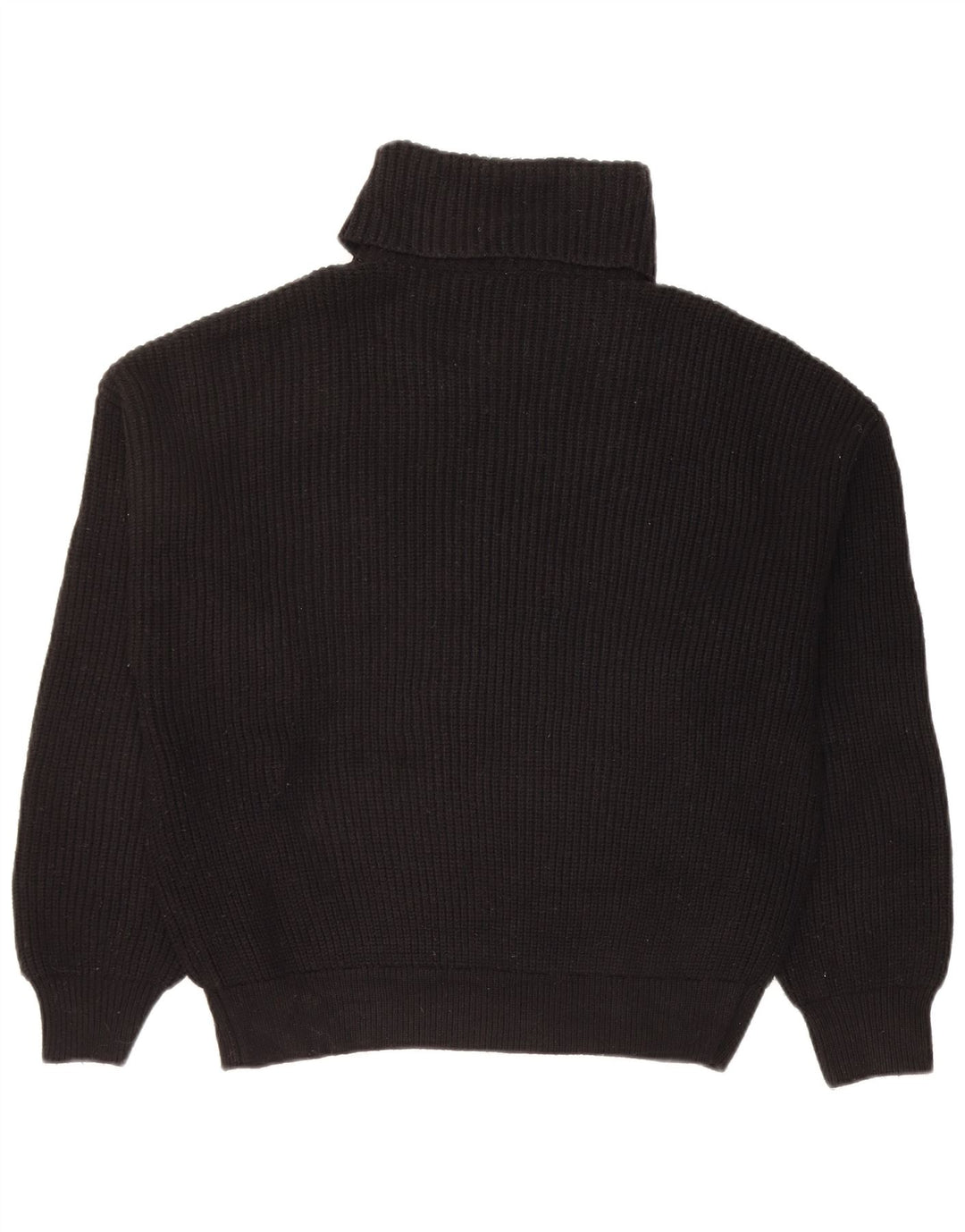 Zara Womens Roll Neck Jumper Sweater UK 14 Medium Black Viscose