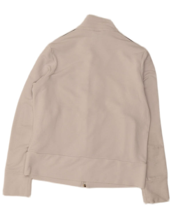 Adidas Womens Tracksuit Top Jacket UK 16 Large White Polyester