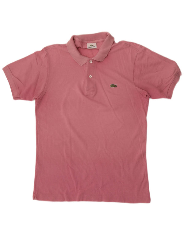 Lacoste Mens Polo Shirt Size 4 Medium Pink Cotton