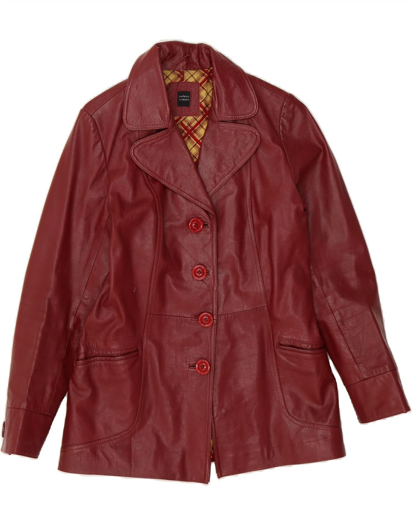 TRAFALUC Womens Leather Jacket UK 12 Medium Brown Leather Vintage Trafaluc and Second-Hand Trafaluc from Messina Hembry 