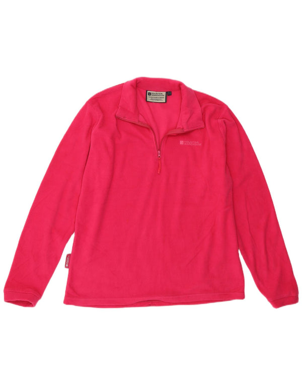 Mountain Warehouse Womens Zip Neck Fleece Jumper UK 14 Large Pink Polyester