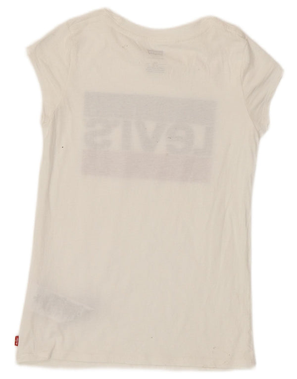 Levi's Girls Graphic T-Shirt Top 11-12 Years White Cotton
