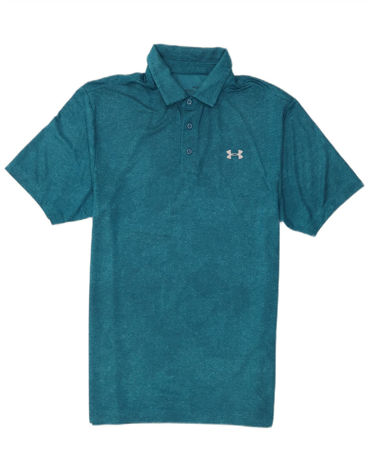 Under Armour Mens Heat Gear Polo Shirt Small Blue