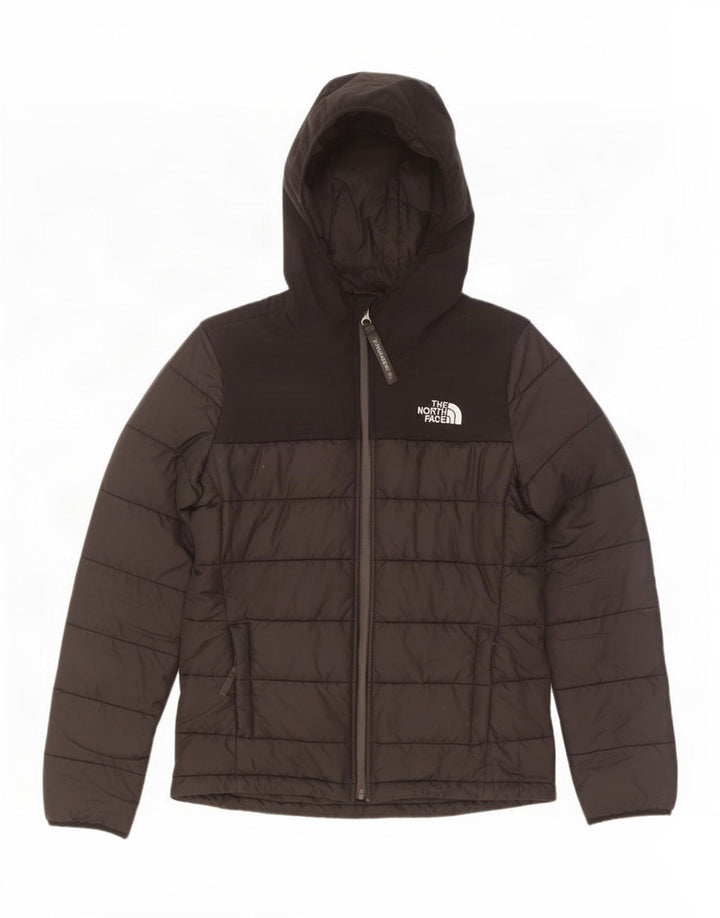 The North Face Womens Hooded Padded Jacket UK 10 Small Black Polyester