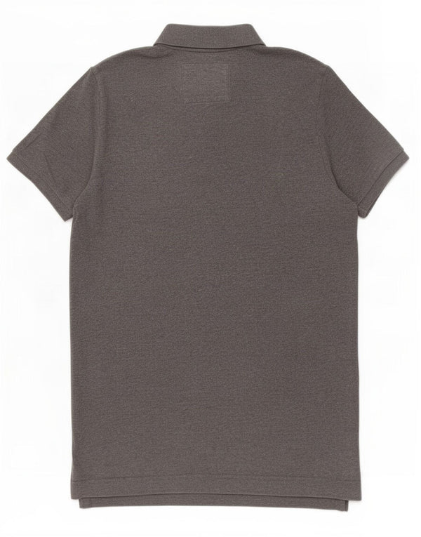 Abercrombie & Fitch Mens Muscle Polo Shirt Large Grey Cotton