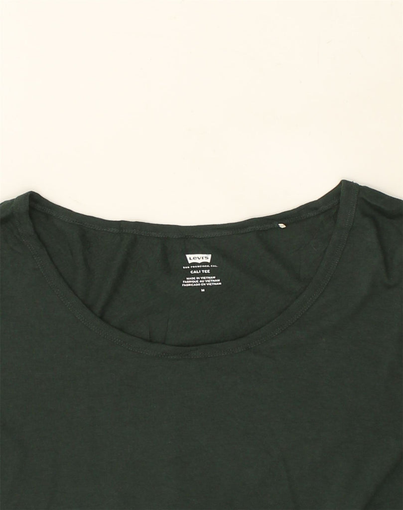 LEVI'S Womens T-Shirt Top UK 12 Medium Green Cotton | Vintage Levi's | Thrift | Second-Hand Levi's | Used Clothing | Messina Hembry 