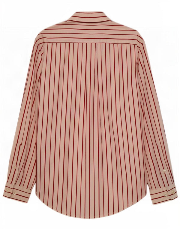 Murphy & Nye Mens Shirt Large Off White Pinstripe Cotton