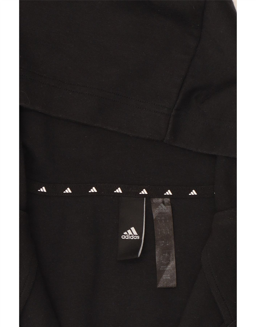 ADIDAS Mens Zip Hoodie Sweater Small Black Cotton Vintage Adidas and Second-Hand Adidas from Messina Hembry 