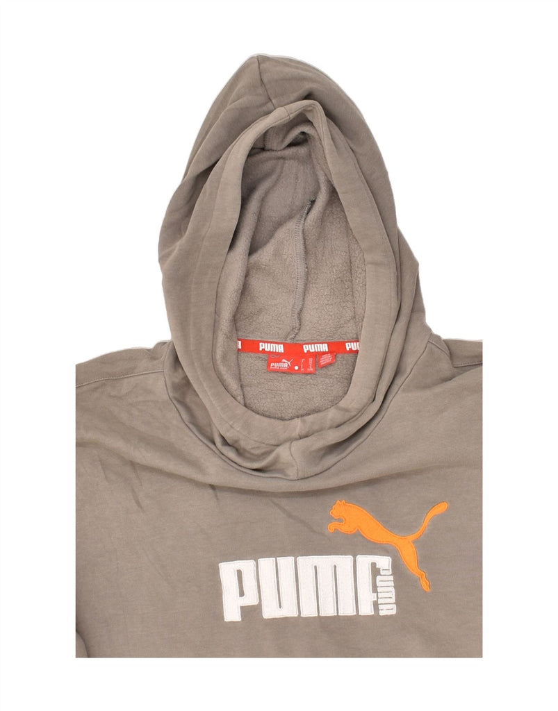 PUMA Boys Graphic Hoodie Jumper 15-16 Years 2XL Grey Cotton | Vintage Puma | Thrift | Second-Hand Puma | Used Clothing | Messina Hembry 