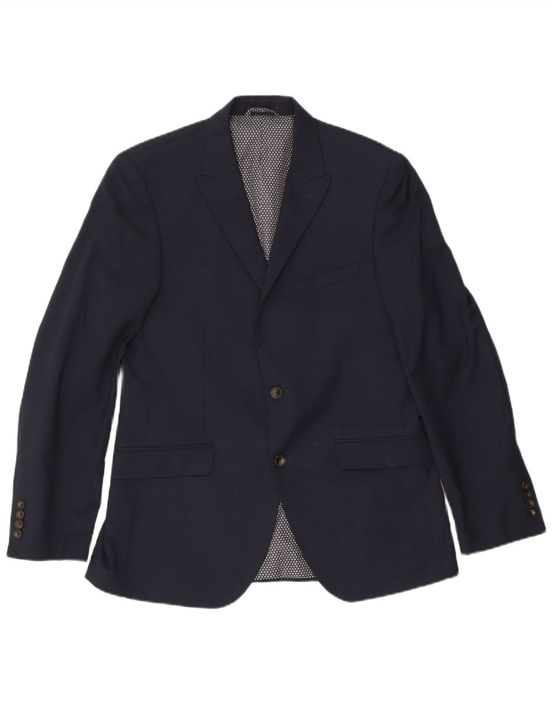Marks & Spencer Mens 2 Button Blazer Jacket UK 40 Medium Navy Blue