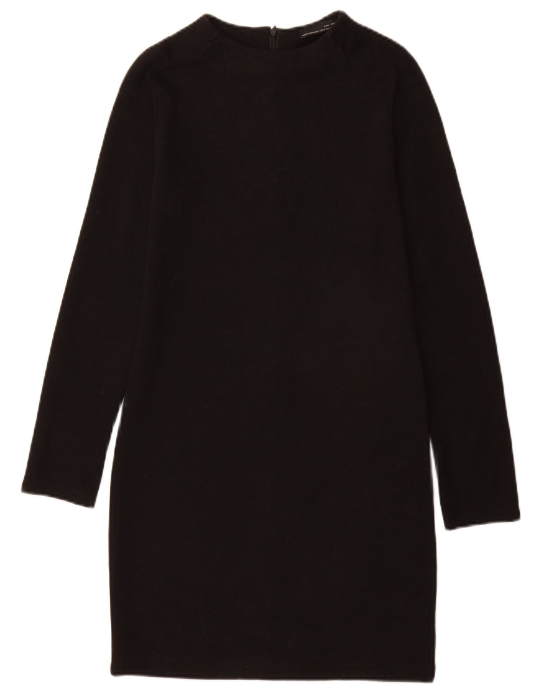 Zara Womens Jumper Dress UK 12 Medium Black Cotton