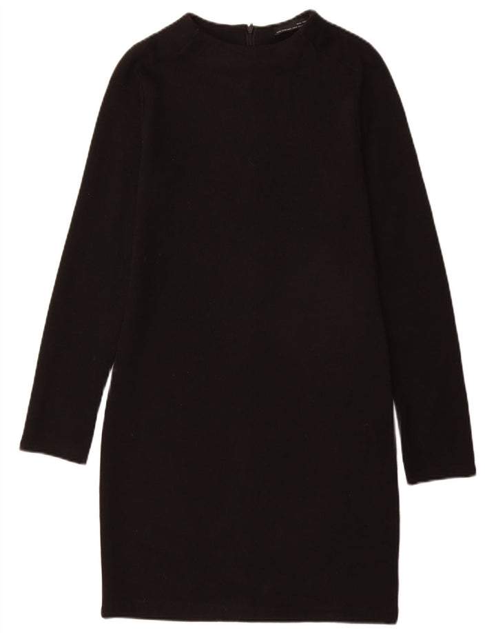Zara Womens Jumper Dress UK 12 Medium Black Cotton
