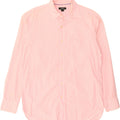J. CREW Mens Shirt Small Pink Striped Cotton Vintage J. Crew and Second-Hand J. Crew from Messina Hembry 