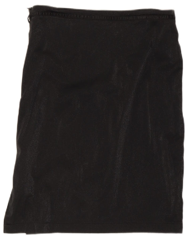 Ferre Womens Straight Skirt IT 46 Large W32 Black Cotton