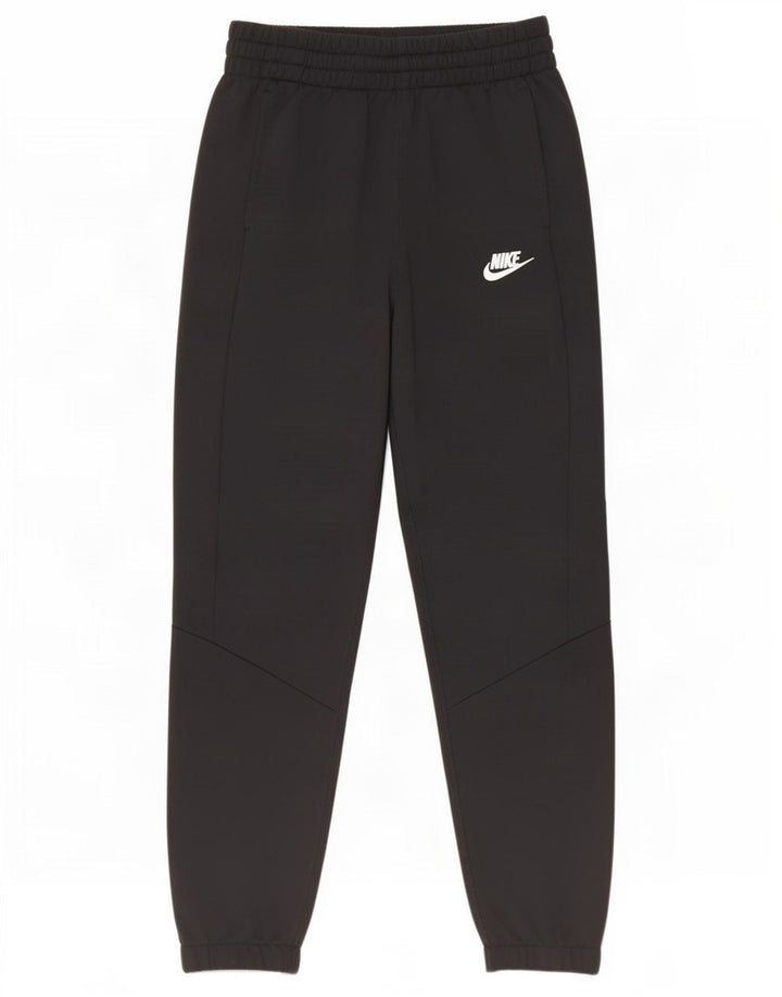 Nike Boys Tracksuit Trousers Joggers 10-11 Years Medium Black Polyester