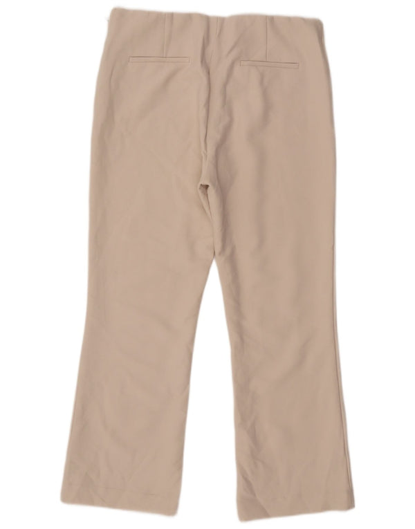Zara Womens High Waist Bootcut Casual Trousers XL W38 L28 Beige