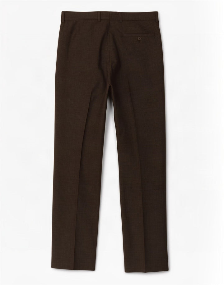 Marks & Spencer Mens Pegged Suit Trousers W32 L31 Brown Polyester