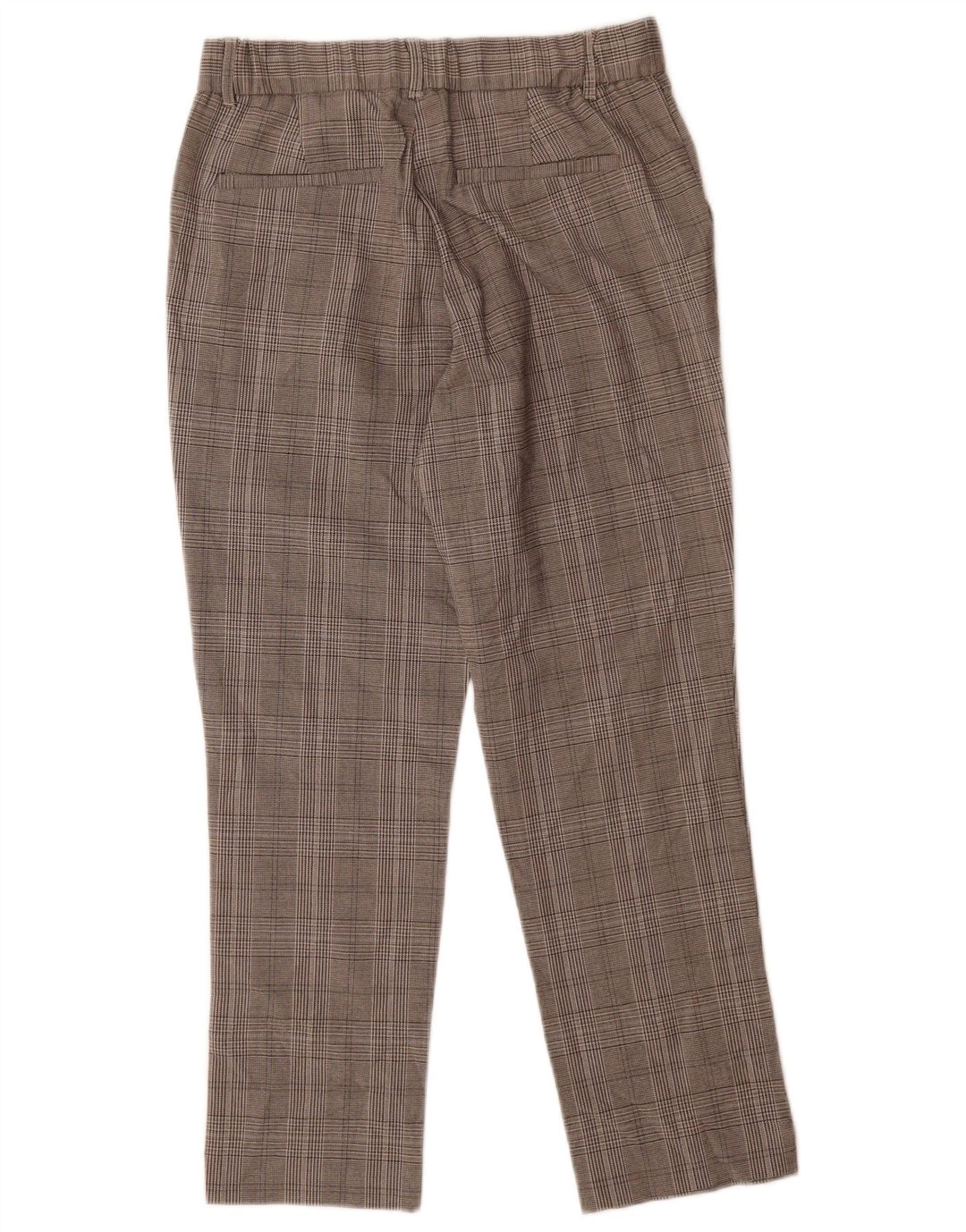 Zara Womens Crop Slim Suit Trousers Small W26 L24 Grey Houndstooth