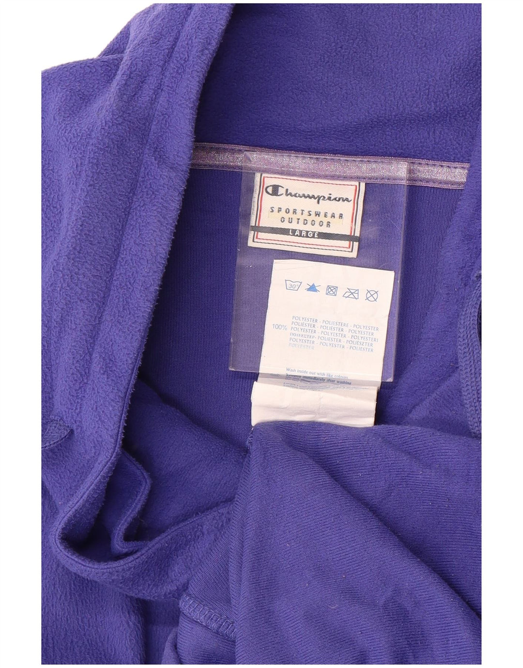 CHAMPION Womens Fleece Jumper UK 16 Large Purple Polyester