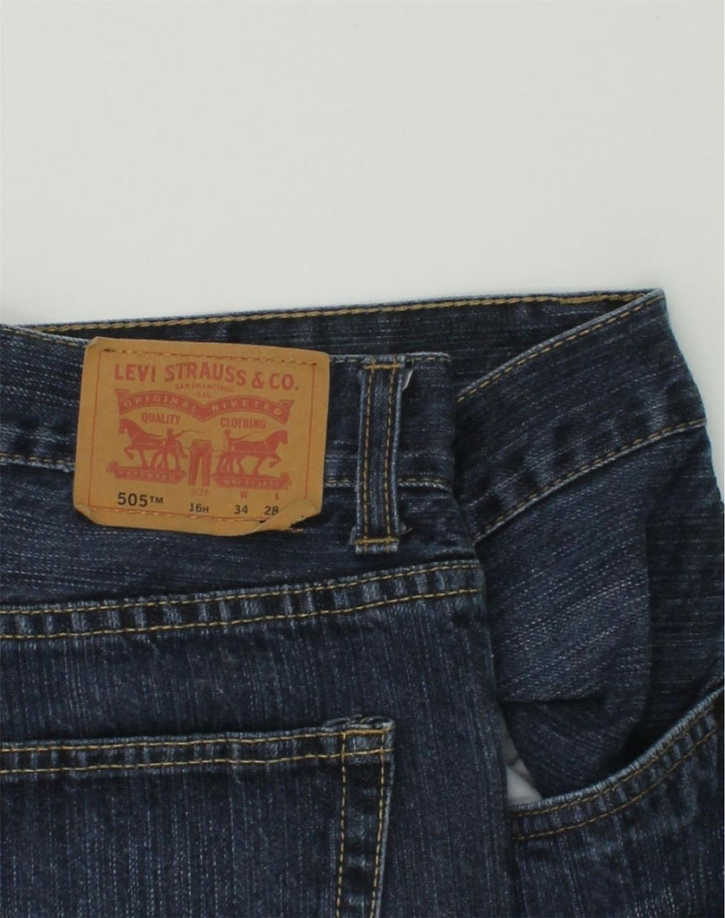 LEVI'S Boys 505 Regular Fit Straight Jeans 15-16 Years W34 L28 Blue Cotton | Vintage Levi's | Thrift | Second-Hand Levi's | Used Clothing | Messina Hembry 