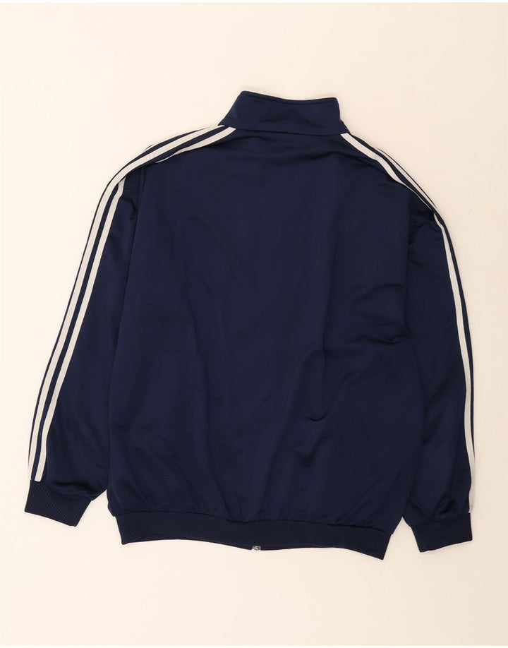 Adidas Mens Tracksuit Top Jacket UK 44/46 Large Navy Blue Polyester