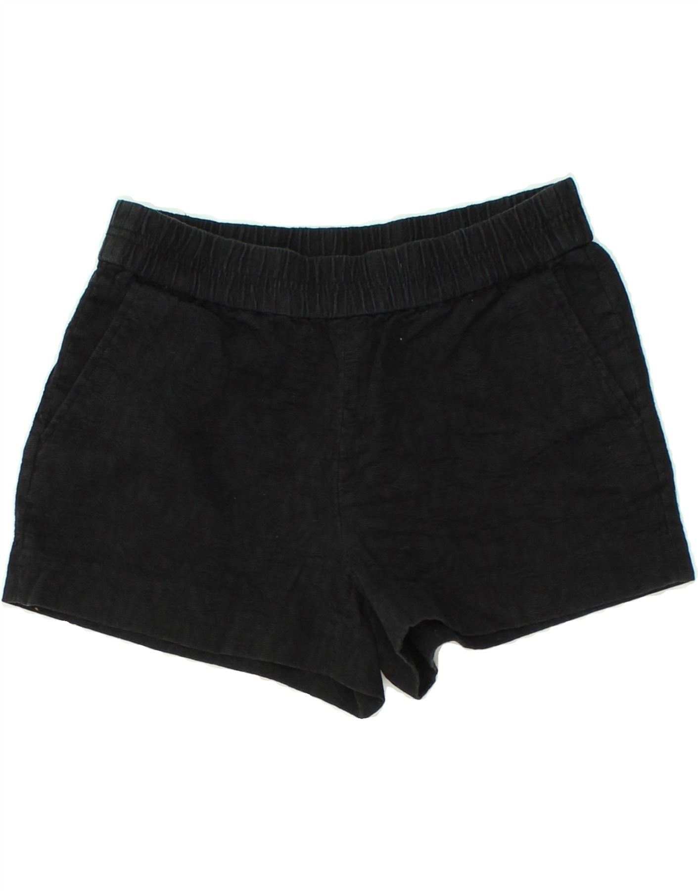 CREW Womens Hot Pants US Small W30 Black Cotton Vintage