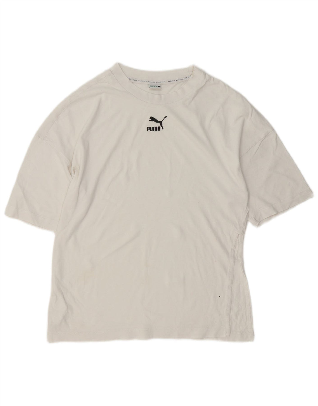 Puma Mens T-Shirt Top XS White Cotton