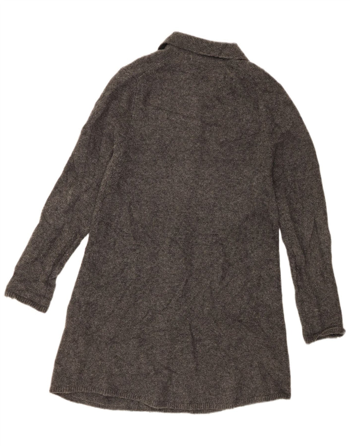 Zara Womens Jumper Dress UK 14 Large Grey Polyester