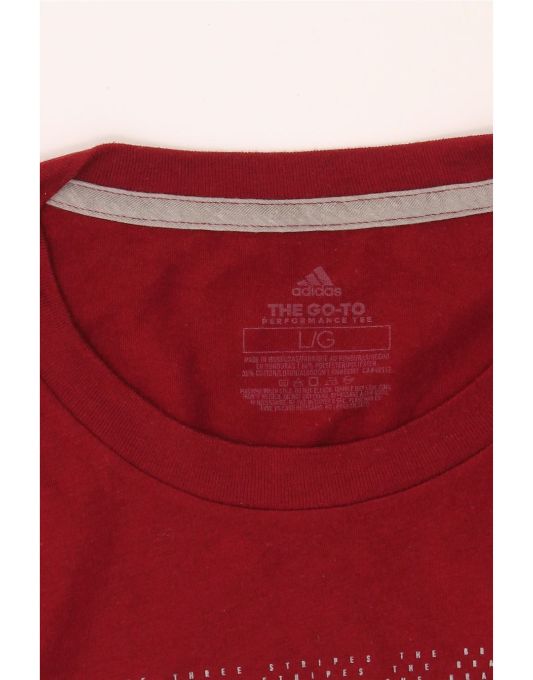 ADIDAS Mens Graphic T-Shirt Top Large Red Polyester Vintage Adidas and Second-Hand Adidas from Messina Hembry 