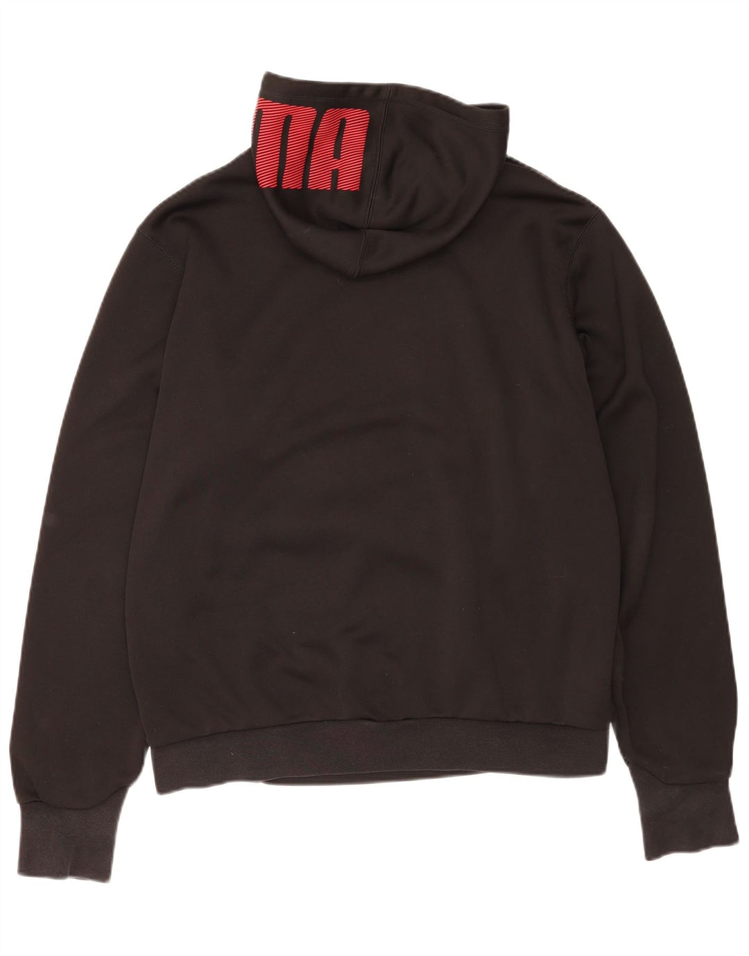 Puma Mens Hoodie Jumper Large Black Colourblock Polyester