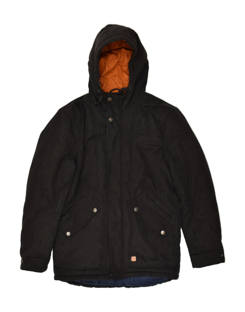 JACK & JONES Mens Hooded Padded Jacket UK 40 Large Black Polyester | Vintage Jack & Jones | Thrift | Second-Hand Jack & Jones | Used Clothing | Messina Hembry 