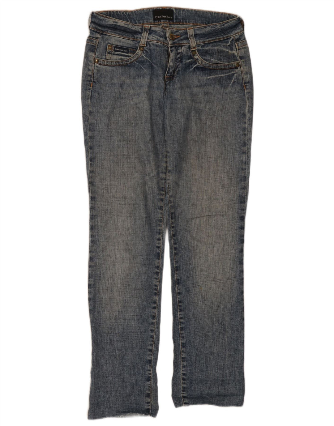 Calvin Klein Womens Slim Jeans W26 L30 Blue Cotton