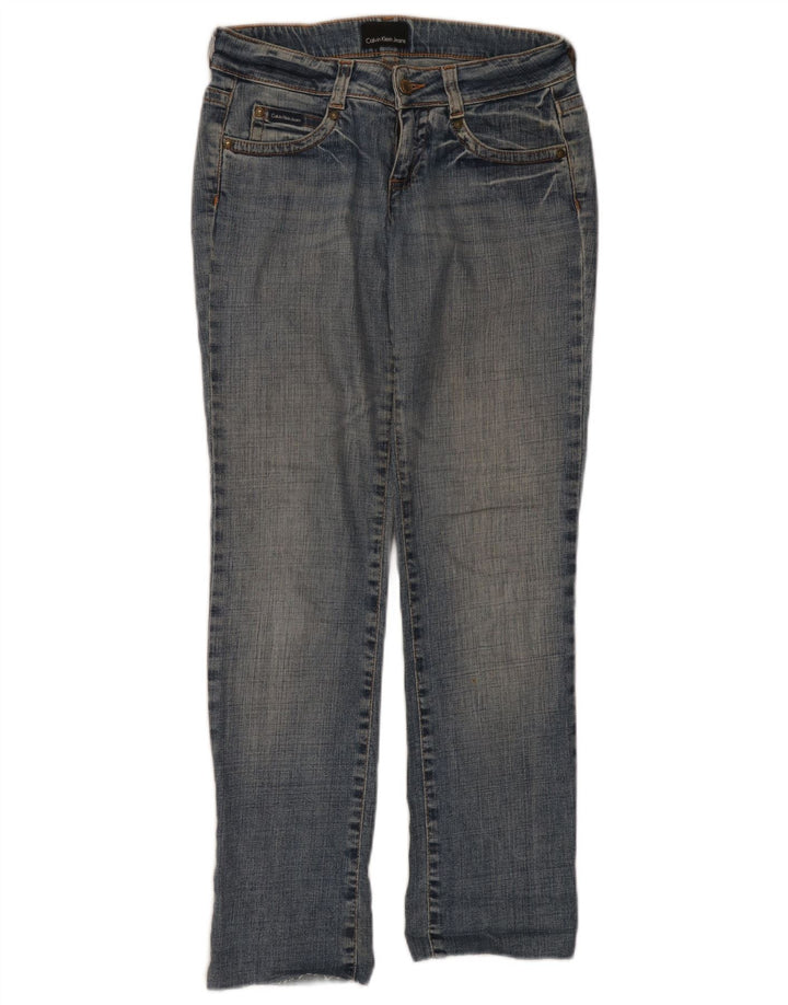 Calvin Klein Womens Slim Jeans W26 L30 Blue Cotton