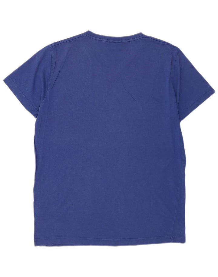 Gant Mens Slim Fit T-Shirt Top Large Blue Cotton